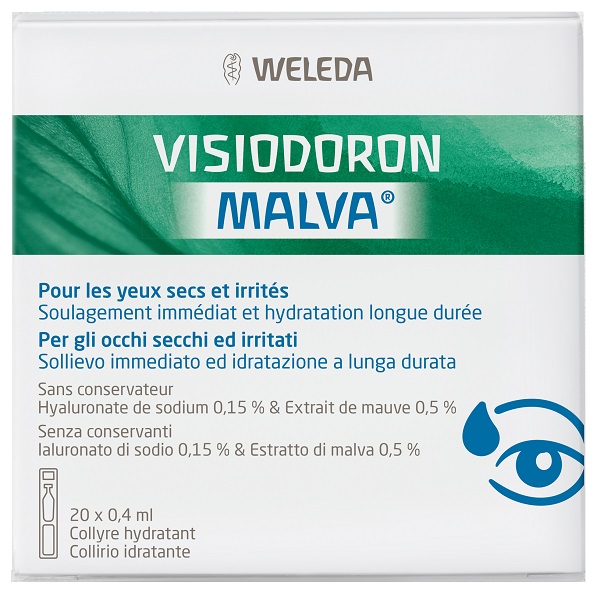 GOCCE OCULARI VISIODORON MALVA 20 MONODOSE DA 0,4 ML - Dolomiti e Natura