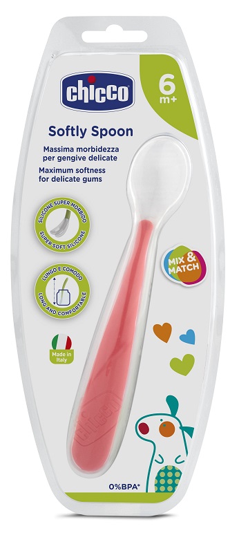 Chicco Cucchiaio Morbido Silicone Rosso 6m+ - Dolomiti e Natura