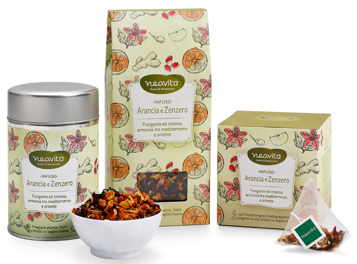 NEAVITA RICARICA INFUSO ARANCIA ZENZERO 100 G - Dolomiti e Natura
