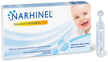 SOLUZIONE FISIOLOGICA PER ASPIRATORE NASALE NARHINEL 20 FIALE X 5 ML BIPACK - Dolomiti e Natura