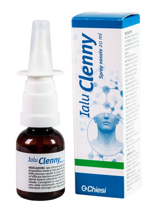 IALU CLENNY SPRAY NASALE SOLUZIONE SALINA ISOTONICA CON ACIDO IALURONICO E SALE SODICO 20 ML - Dolomiti e Natura