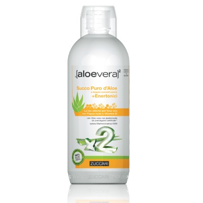 ALOEVERA2 SUCCO PURO D'ALOE DOPPIA CONCENTRAZIONE + ENERTONICI 1 LITRO - Dolomiti e Natura