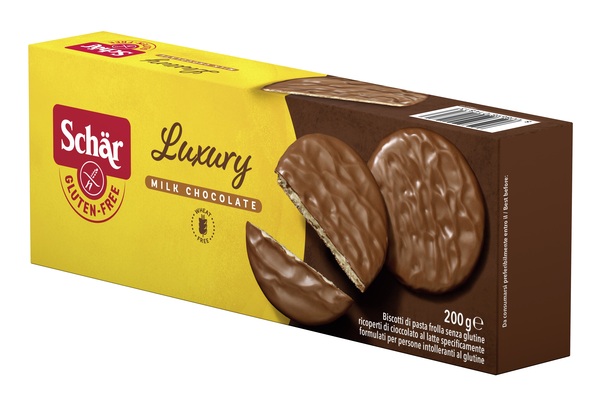 SCHAR LUXURY BISCOTTI DI PASTA FROLLA RICOPERTI DI CIOCCOLATO AL LATTE 200 G - Dolomiti e Natura