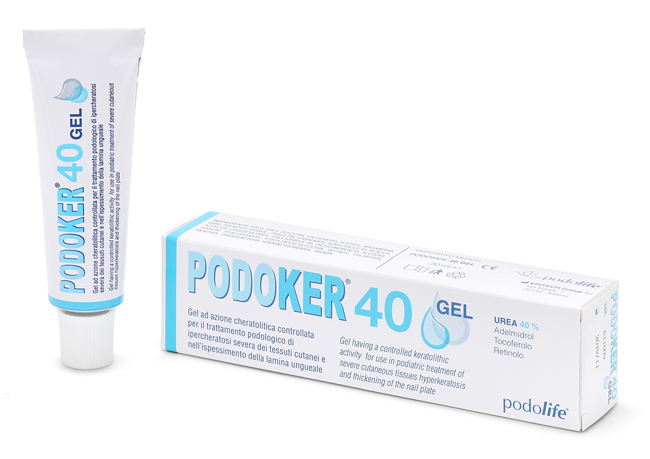 PODOKER 40 GEL AZIONE CHERATOLITICA TUBO DA 30 ML CON APPLICATORE - Dolomiti e Natura