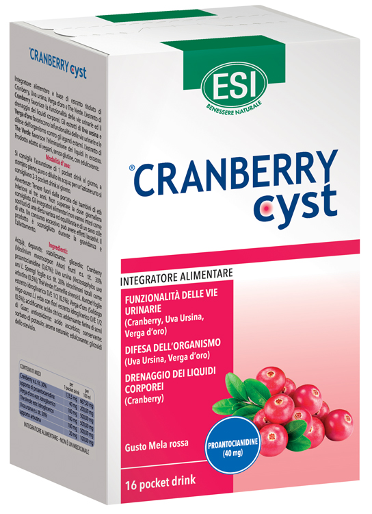 ESI CRANBERRY CYST POCKET DRINK 16 BUSTINE - Dolomiti e Natura