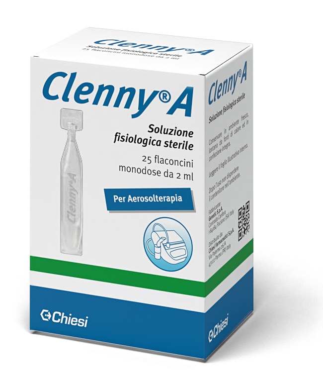 CLENNY A SOLUZIONE FISIOLOGICA STERILE PER AEROSOLTERAPIA 25 FLACONCINI MONODOSE DA 2 ML - Dolomiti e Natura