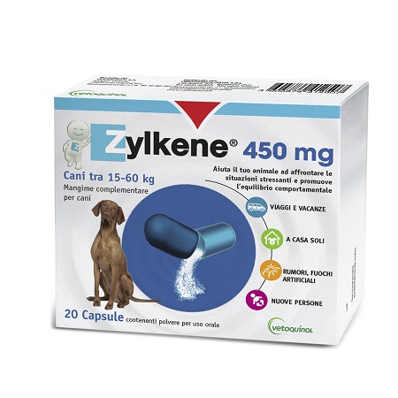 ZYLKENE CANI GROSSA TAGLIA 15-60KG 20 CAPSULE DA 450 MG - Dolomiti e Natura