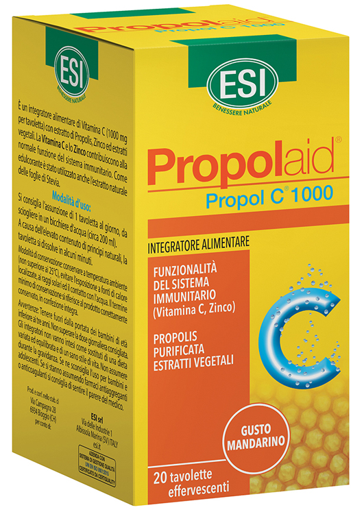 ESI PROPOLAID C 1000 20 TAVOLETTE EFFERVESCENTI - Dolomiti e Natura