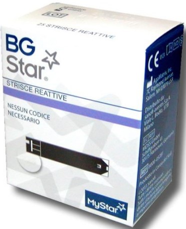 STRISCE REATTIVE MISURAZIONE GLICEMIA BGSTAR MYSTAR 25 PEZZI - Dolomiti e Natura