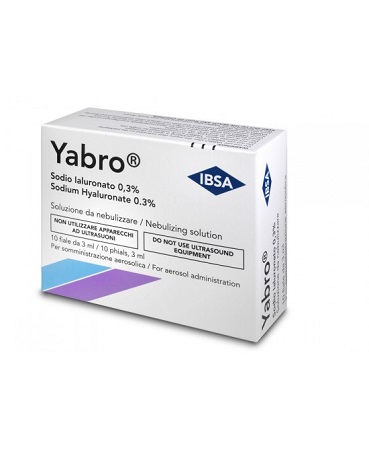 YABRO 10 FIALE 3ML ACIDO IALURONICO 0,3% SOLUZIONE PER NEBULIZZATORE - Dolomiti e Natura