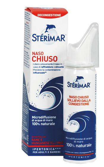 STERIMAR IPERTONICO NASO CHIUSO RAME E MANGANESE SPRAY 50 ML - Dolomiti e Natura