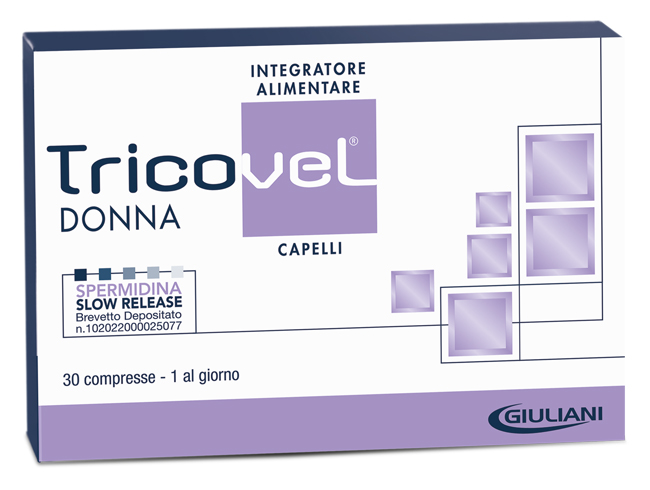 TRICOVEL DONNA INTEGRATORE ALIMENTARE CON NUTRIENTI SPECIFICI PER CAPELLI 30 COMPRESSE - Dolomiti e Natura