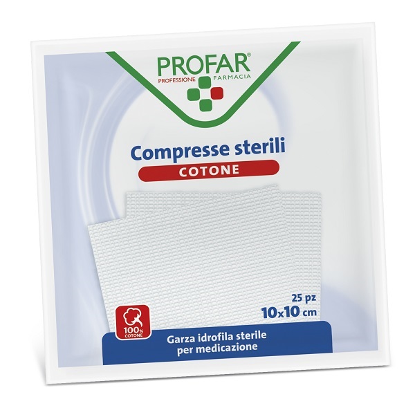 GARZA IDROFILA PROFAR COMPRESSA STERILE 10X10 CM 25 PEZZI - Dolomiti e Natura