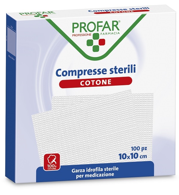 GARZA IDROFILA PROFAR COMPRESSA STERILE 10X10 CM 100 PEZZI - Dolomiti e Natura