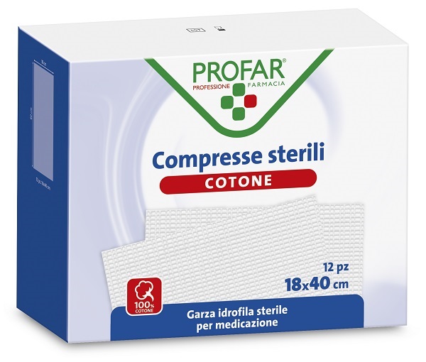 GARZA IDROFILA PROFAR COMPRESSA STERILE 18X40 CM 12 PEZZI - Dolomiti e Natura