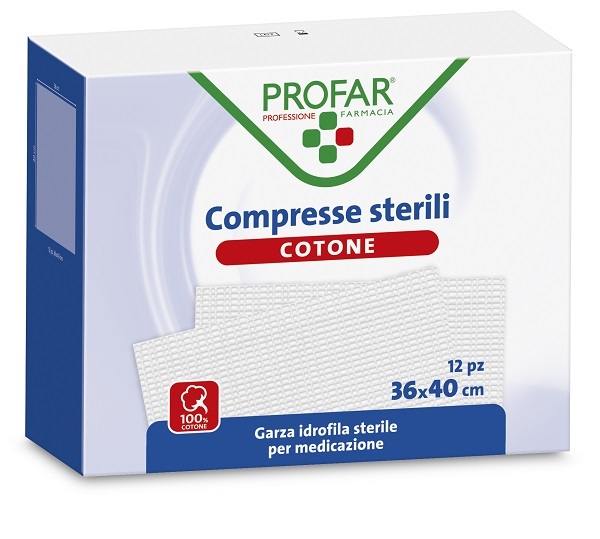 GARZA IDROFILA PROFAR COMPRESSA STERILE 36X40 CM 12 PEZZI - Dolomiti e Natura
