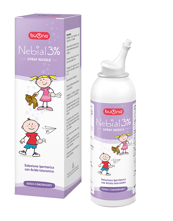 NEBIAL SOLUZIONE SALINA IPERTONICA DI SODIO CLORURO AL 3% CON ACIDO IALURONICO SPRAY NASALE 100 ML - Dolomiti e Natura