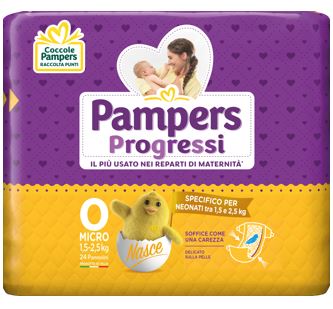 PAMPERS PROGRESSI MICRO PANNOLINI PER BAMBINI 24 PEZZI - Dolomiti e Natura
