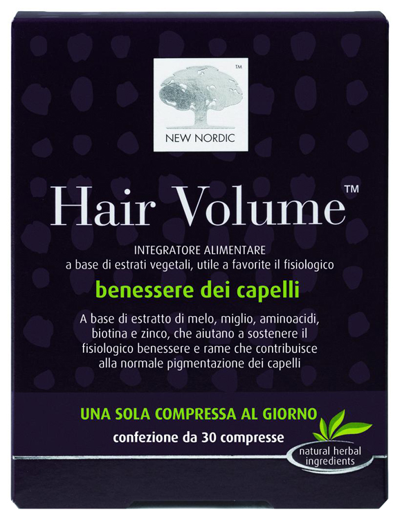 HAIR VOLUME INTEGRATORE ALIMENTARE BLISTER 30 COMPRESSE - Dolomiti e Natura