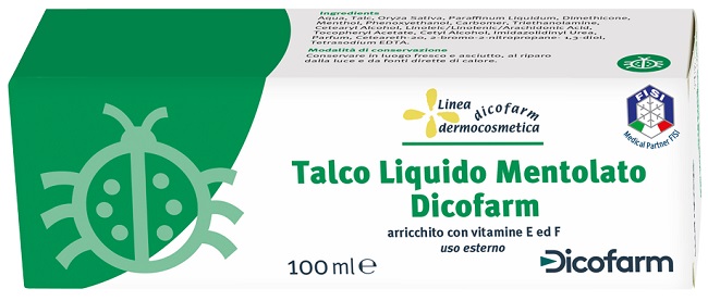 DICOFARM TALCO LIQUIDO MENTOLATO 100 ML - Dolomiti e Natura