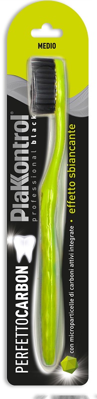 PLAKKONTROL PERFETTO CARBON SPAZZOLINO MANUALE BLISTER 1 PEZZO - Dolomiti e Natura
