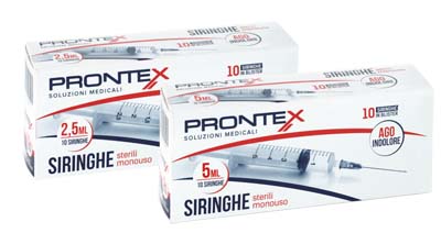SIRINGA PRONTEX 2,5 ML AGO IND 10 PEZZI - Dolomiti e Natura