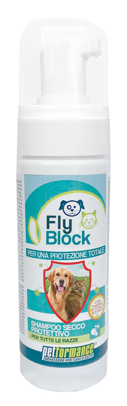 PETFORMANCE FLYBLOCK SHAMPOO SECCO CANI/GATTI 150 ML - Dolomiti e Natura
