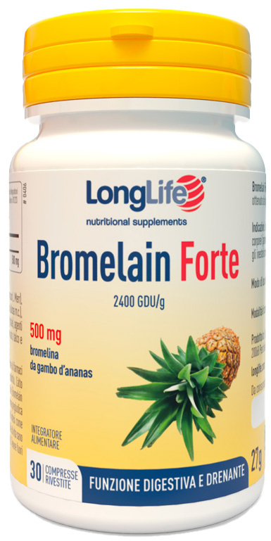 LONGLIFE BROMELAIN FORTE 30 COMPRESSE - Dolomiti e Natura