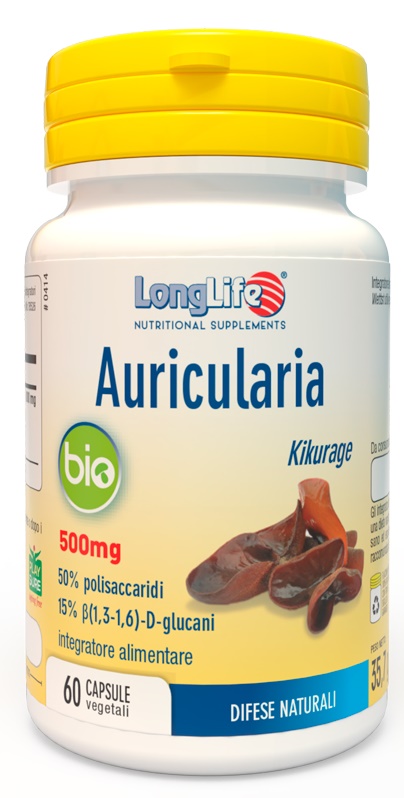 LONGLIFE AURICULARIA BIO 60 CAPSULE - Dolomiti e Natura