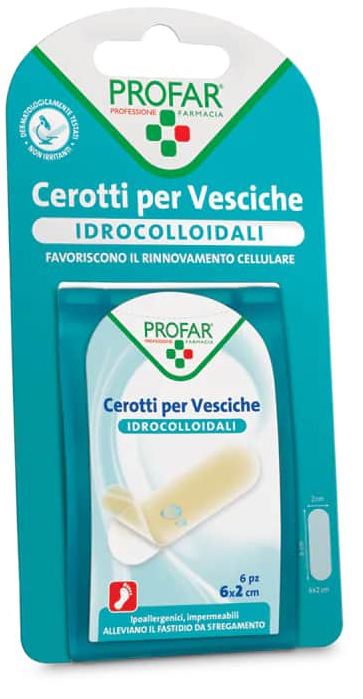 CEROTTO VESCICHE IDROCOLLOIDALE PROFAR 6X2 CM 6 PEZZI - Dolomiti e Natura