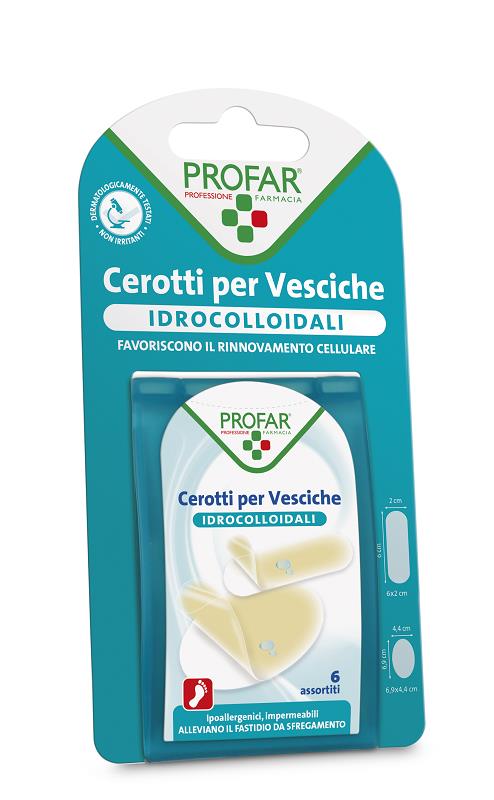 CEROTTO VESCICHE IDROCOLLOIDALE PROFAR ASSORTITI 6 PEZZI - Dolomiti e Natura