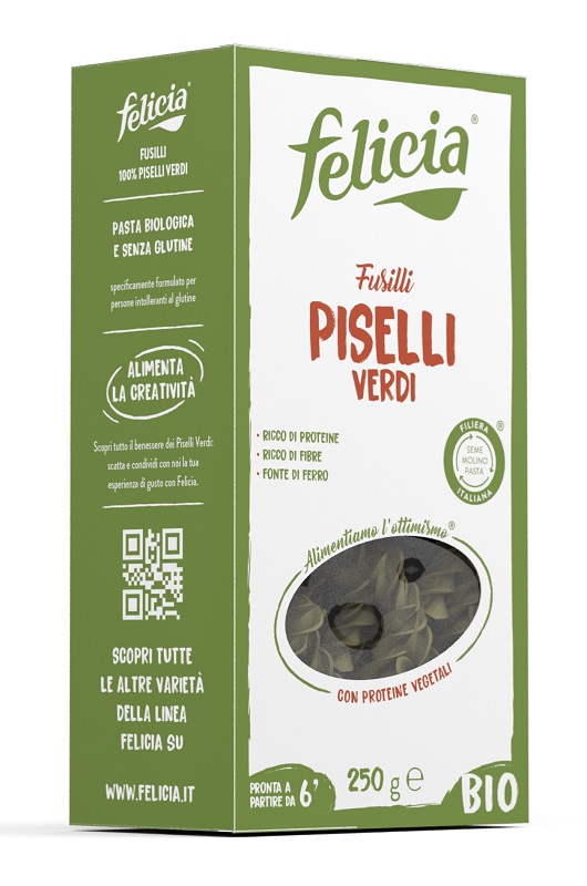 FELICIA BIO FUSILLI PISELLI VERDI 250 G - Dolomiti e Natura