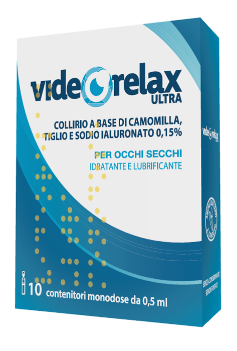 COLLIRIO IDRATANTE E LUBRIFICANTE VIDEORELAX ULTRA MONODOSE 0,5 ML 10 PEZZI - Dolomiti e Natura