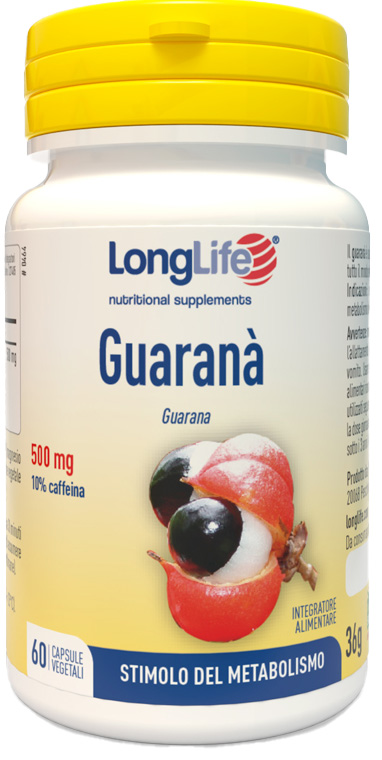 LONGLIFE GUARANA' 60 CAPSULE VEGETALI - Dolomiti e Natura