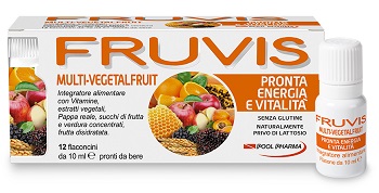 FRUVIS MULTI-VEGETALFRUIT PRONTA ENERGIA E VITALITA' 12 FLA CONCINI DA 10 ML - Dolomiti e Natura