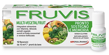 FRUVIS MULTI-VEGETALFRUIT PRONTO SOSTEGNO E MEMORIA 12 FLACONCINI DA 10 ML - Dolomiti e Natura