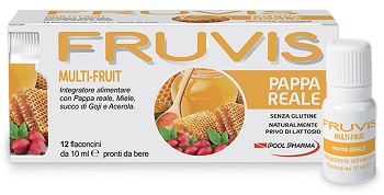 FRUVIS MULTI-FRUIT PAPPA REALE 12 FLACONCINI DA 10 ML - Dolomiti e Natura