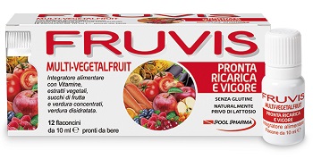 FRUVIS MULTI-VEGETALFRUIT PRONTA RICARICA E VIGORE 12 FLACONCINI DA 10 ML - Dolomiti e Natura