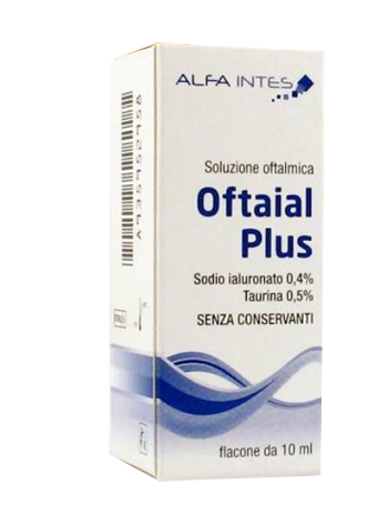SOLUZIONE OFTALMICA OFTAIAL PLUS ACIDO IALURONICO 0,4% E TAURINA 10ML - Dolomiti e Natura