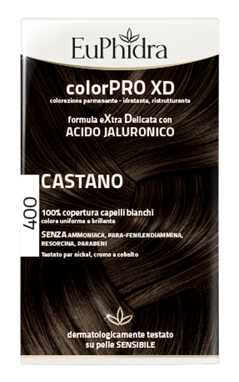 EUPHIDRA COLORPRO XD 400 CASTANO GEL COLORANTE CAPELLI IN FLACONE + ATTIVANTE + BALSAMO + GUANTI - Dolomiti e Natura