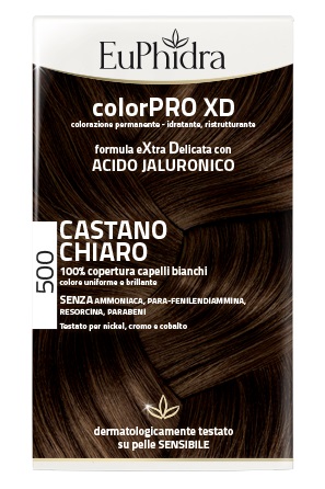 EUPHIDRA COLORPRO XD 500 CAST CHIARO GEL COLORANTE CAPELLI IN FLACONE + ATTIVANTE + BALSAMO + GUANTI - Dolomiti e Natura