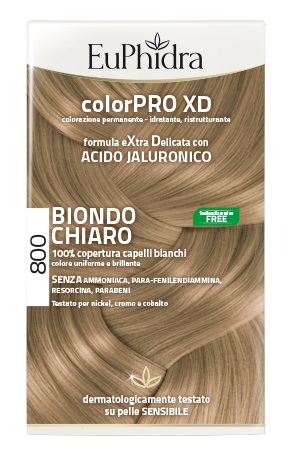 EUPHIDRA COLORPRO XD 800 BIONDO CHIARO GEL COLORANTE CAPELLI IN FLACONE + ATTIVANTE + BALSAMO + GUANTI - Dolomiti e Natura