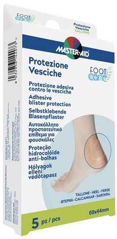 IDROCOLLOIDE MASTER-AID FOOTCARE VESCICHE TALLONE 69X44 MM 5 PEZZI A1 - Dolomiti e Natura