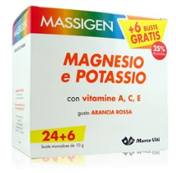 MASSIGEN MAGNESIO E POTASSIO IN BUSTINA CON ASTUCCIO 24+6 - Dolomiti e Natura