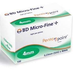AGO PER PENNA DA INSULINA BD MICROFINE PENTAPOINT GAUGE 32 4 MM 100 PEZZI - Dolomiti e Natura