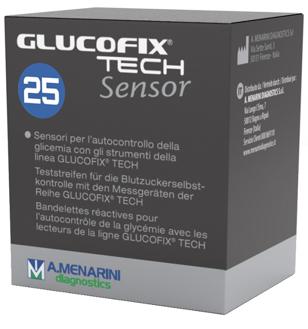STRISCE MISURAZIONE GLICEMIA GLUCOFIX TECH SENSOR 25 PEZZI - Dolomiti e Natura