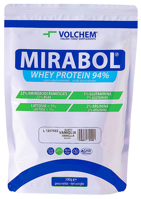 MIRABOL WHEY PROTEIN 94% VANIGLIA 500 G - Dolomiti e Natura