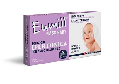 EUMILL NASO BABY SOLUZIONE IPERTONICA 20 FLACONCINI MONODOSE 5 ML - Dolomiti e Natura
