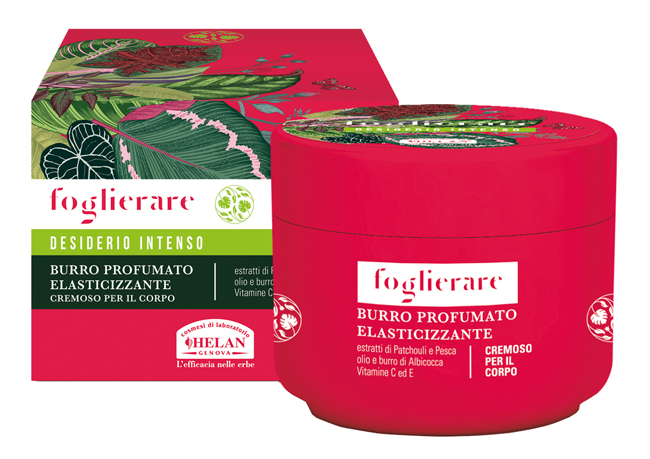 FOGLIERARE DESIDERIO INTENSO BURRO PROFUMATO ELASTICIZZANTE 200 ML - Dolomiti e Natura