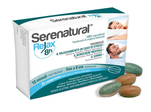 SERENATURAL RELAX 8H 20 COMPRESSE TRIPLO STRATO A RILASCIO PROLUNGATO - Dolomiti e Natura